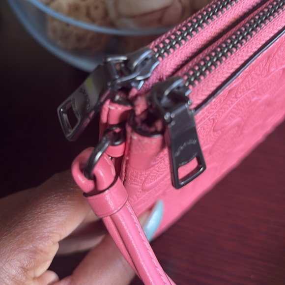 Coach Embossed Pink Wristlet - Picture 4 of 10